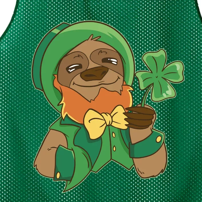 Sloth Leprechaun Mesh Reversible Basketball Jersey Tank