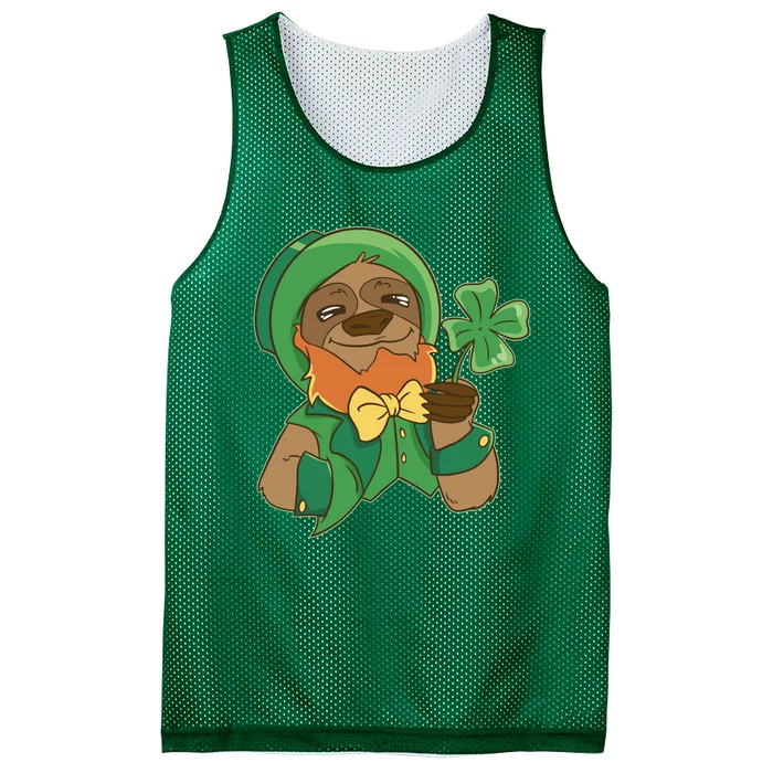 Sloth Leprechaun Mesh Reversible Basketball Jersey Tank