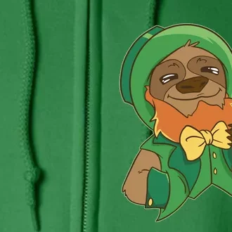 Sloth Leprechaun Full Zip Hoodie