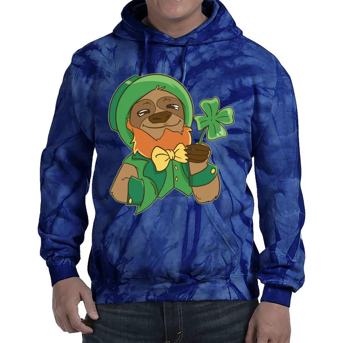 Sloth Leprechaun Tie Dye Hoodie