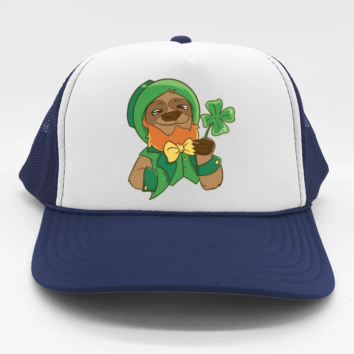 Sloth Leprechaun Trucker Hat