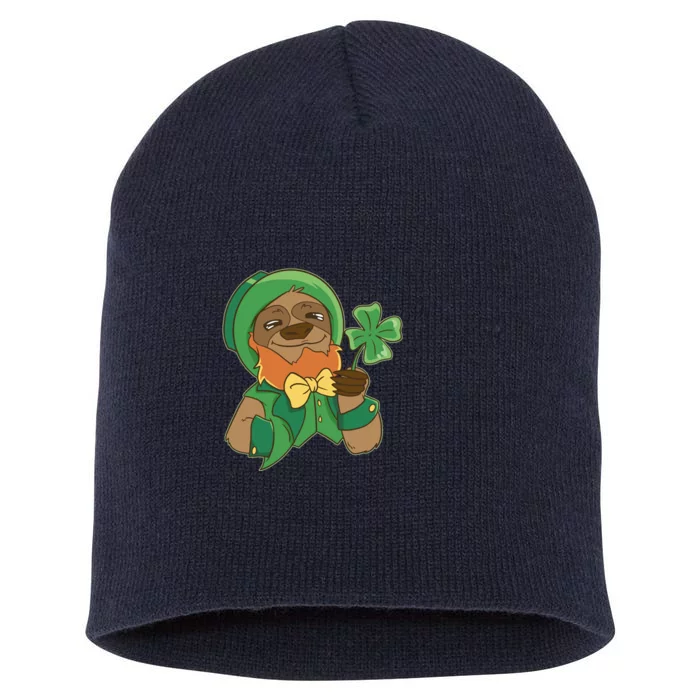 Sloth Leprechaun Short Acrylic Beanie