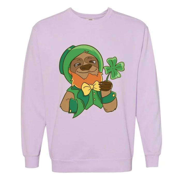 Sloth Leprechaun Garment-Dyed Sweatshirt