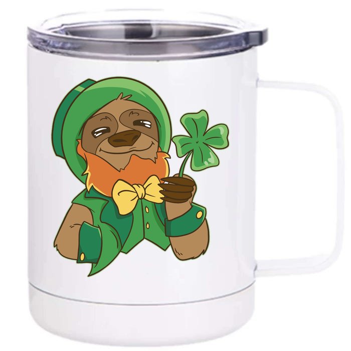 Sloth Leprechaun Front & Back 12oz Stainless Steel Tumbler Cup