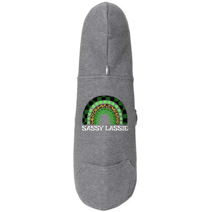 Sassy Lassie St Pattys Day Women St Patricks Day Doggie 3-End Fleece Hoodie