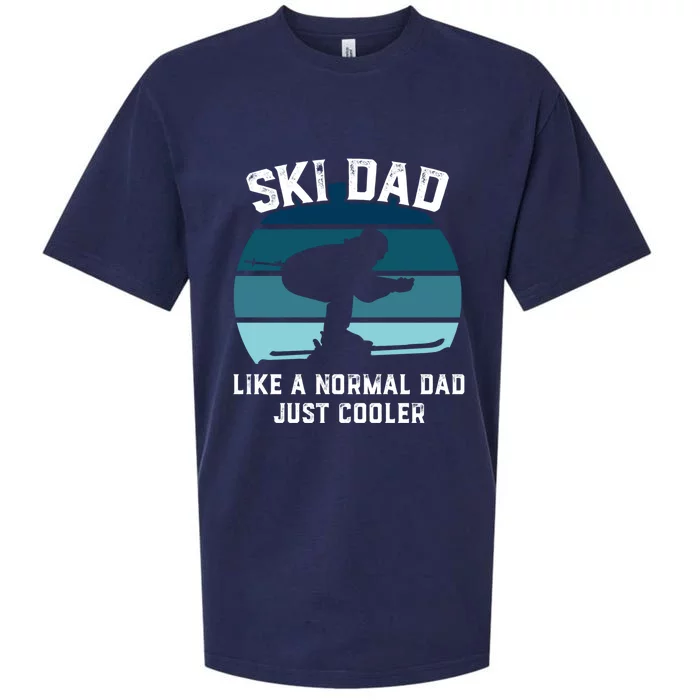 Skiing Lover Ski Dad Like A Normal Dad Just Cooler Gift For Skier Sueded Cloud Jersey T-Shirt