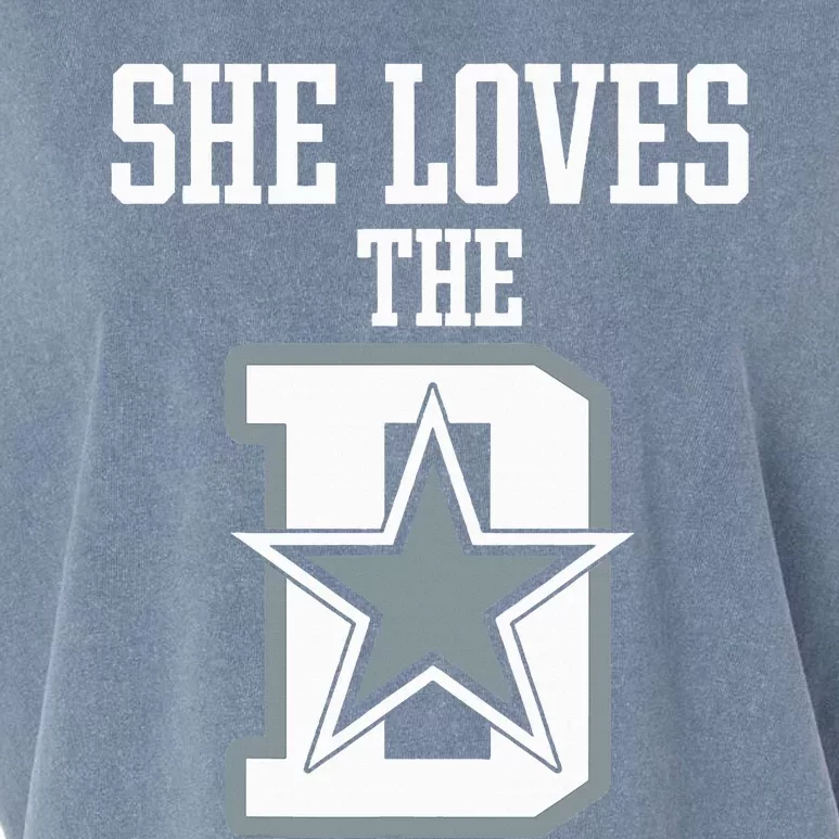 She Loves The D Dallas Garment-Dyed Women's Muscle Tee