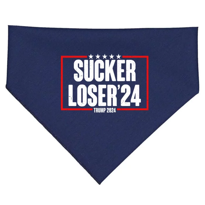 Sucker Loser Trump Biden Debate 2024 USA-Made Doggie Bandana