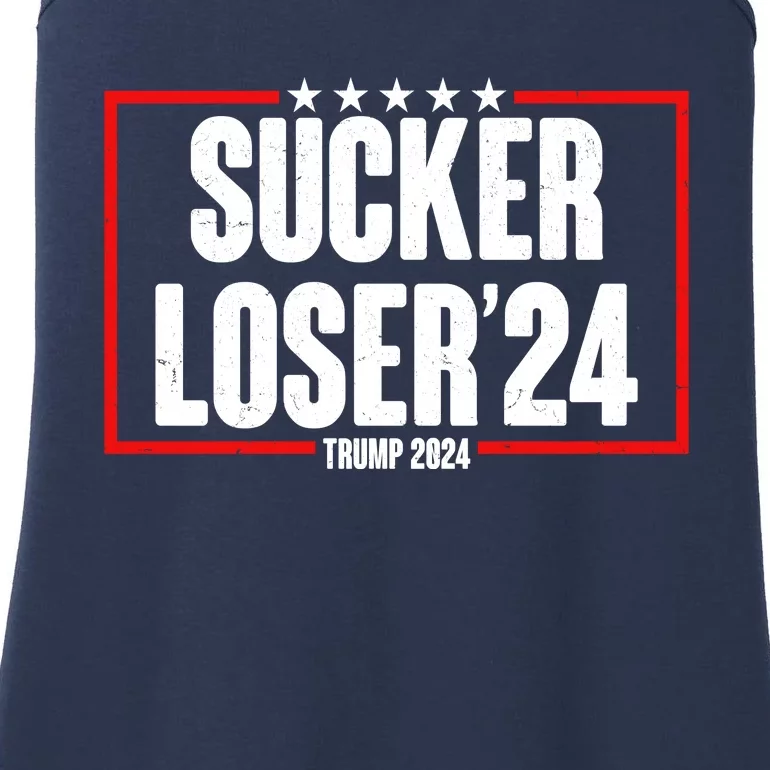 Sucker Loser Trump Biden Debate 2024 Ladies Essential Tank