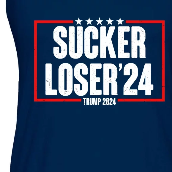 Sucker Loser Trump Biden Debate 2024 Ladies Essential Flowy Tank