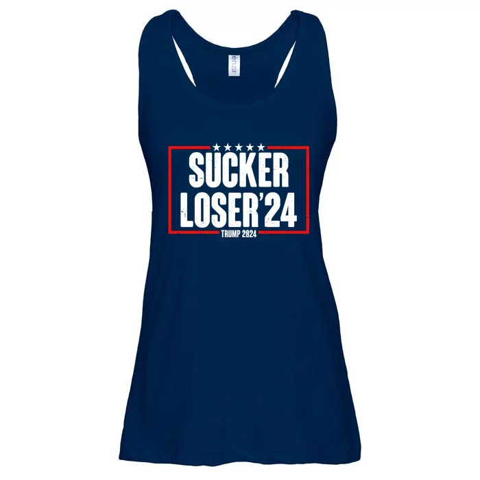 Sucker Loser Trump Biden Debate 2024 Ladies Essential Flowy Tank