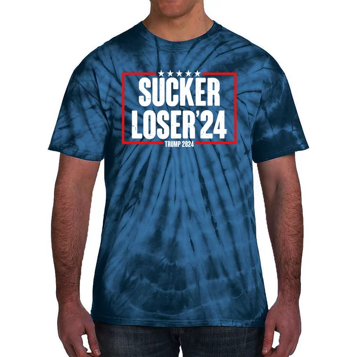 Sucker Loser Trump Biden Debate 2024 Tie-Dye T-Shirt