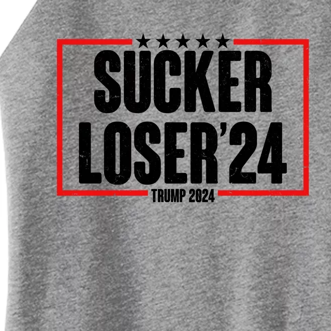 Sucker Loser Trump Biden Debate 2024 Women’s Perfect Tri Rocker Tank