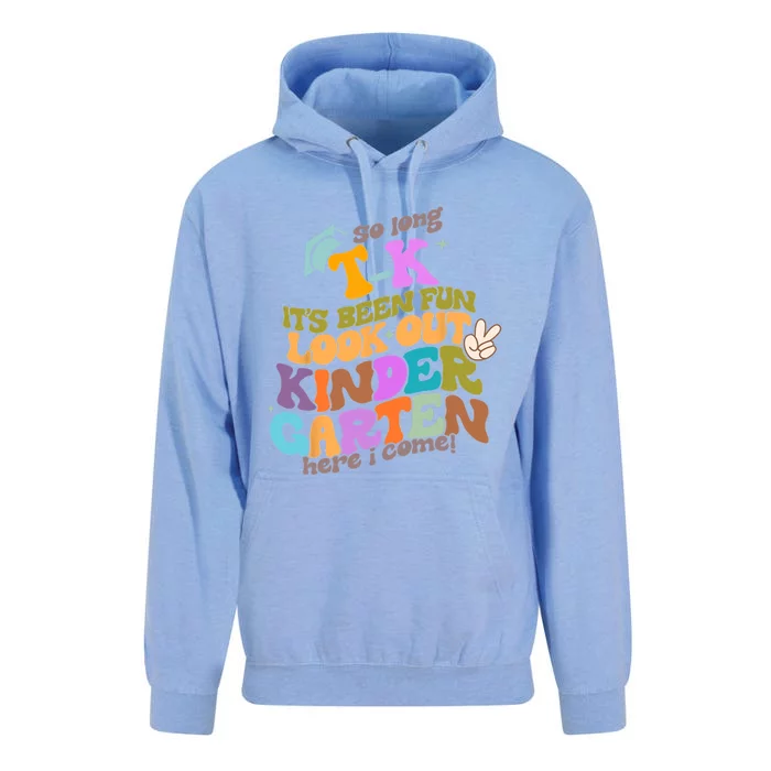 So Long Transitional Kindergarten Grad Look Out Kindergarten Unisex Surf Hoodie