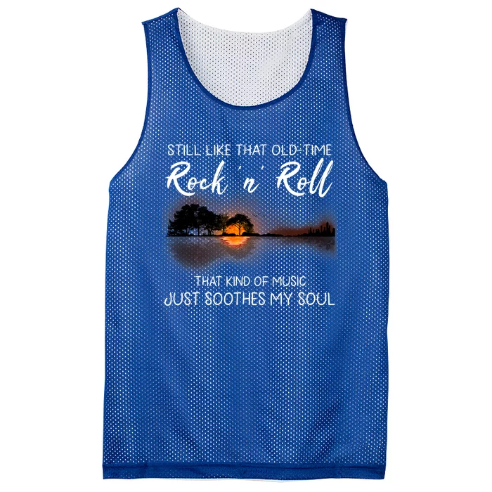 Still Like That Old Time Rock N Roll Music Guitar Hippie Mesh Reversible Basketball Jersey Tank