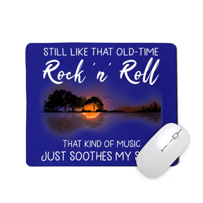 Still Like That Old Time Rock N Roll Music Guitar Hippie Mousepad