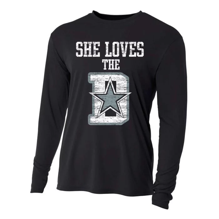 She Loves The D Dallas Gift Cooling Performance Long Sleeve Crew