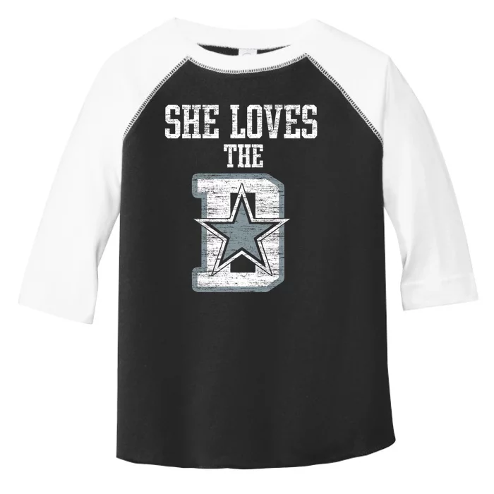 She Loves The D Dallas Gift Toddler Fine Jersey T-Shirt