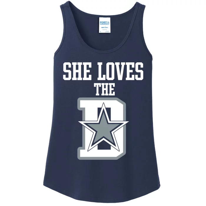 She Loves The D Dallas Ladies Essential Tank