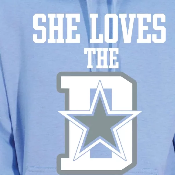 She Loves The D Dallas Unisex Surf Hoodie