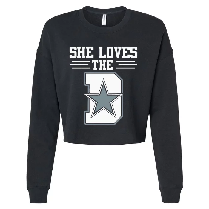 She Loves The D Dallas Cropped Pullover Crew