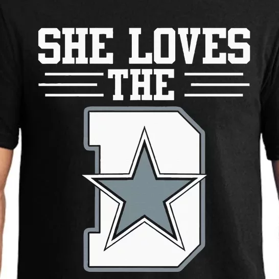 She Loves The D Dallas For Women Pajama Set