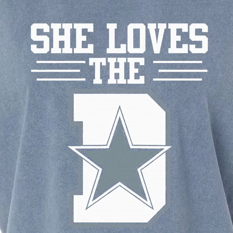 She Loves The D Dallas For Women Garment-Dyed Women's Muscle Tee