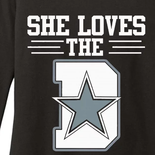 She Loves the D Dallas Womens CVC Long Sleeve Shirt