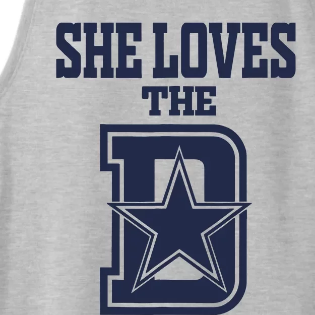 She Love The D Dallas Ladies Tri-Blend Wicking Tank