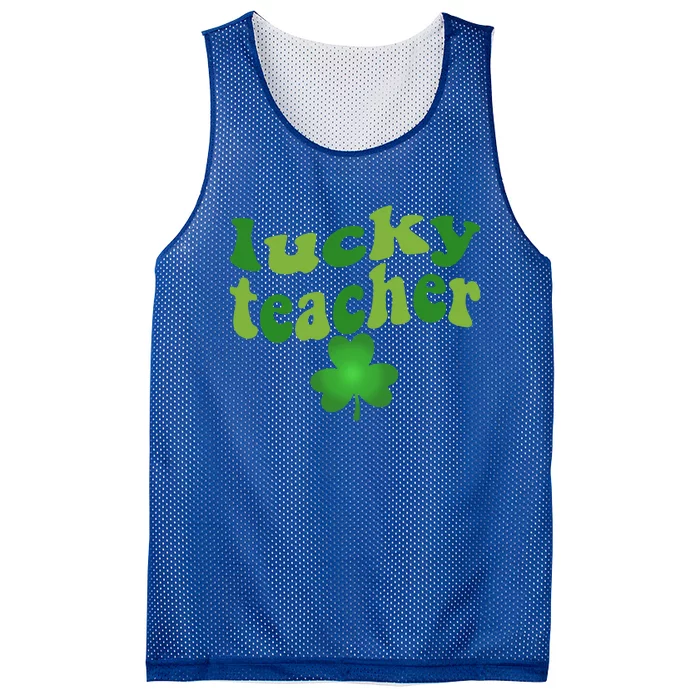 Shamrock Lucky Teacher St Patrick's Day One Lucky Teacher Gift Mesh Reversible Basketball Jersey Tank