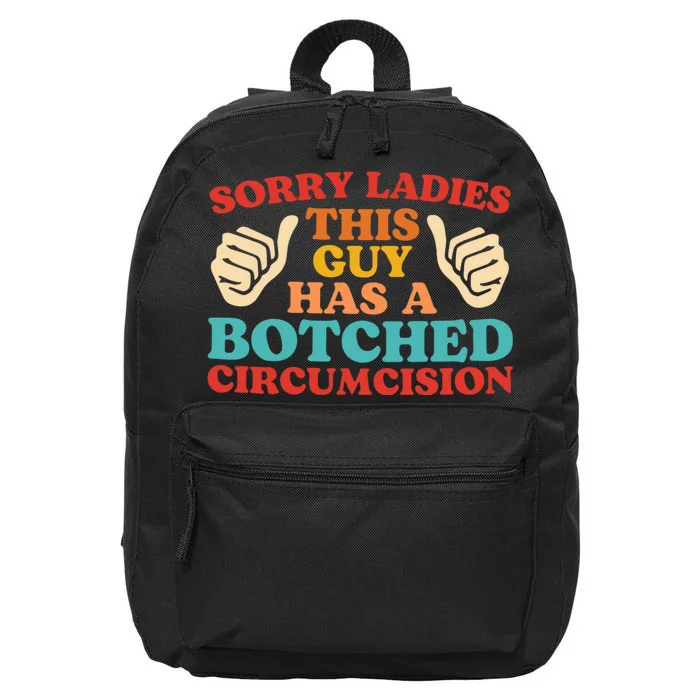 Sorry Ladies This Guy Has A Botched Circumcision Retro 16 in Basic Backpack