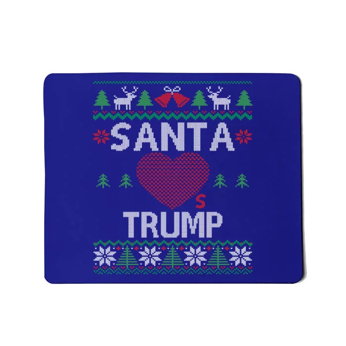 Santa Loves Trump Funny Ugly Christmas Donald Trump Gift Mousepad