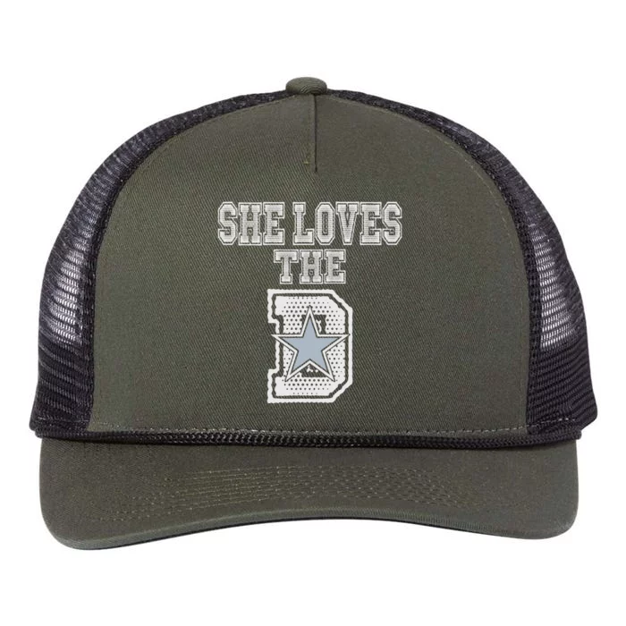 She Loves The D Dallas Outfits Retro Rope Trucker Hat Cap