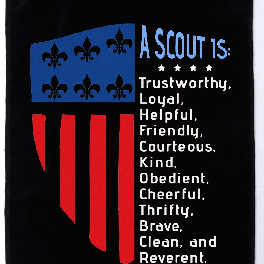 Scouting Law US America Flag Scouting law Gift Platinum Collection Golf Towel