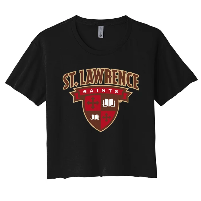 St. Lawrence University Saints Shield Women's Crop Top Tee