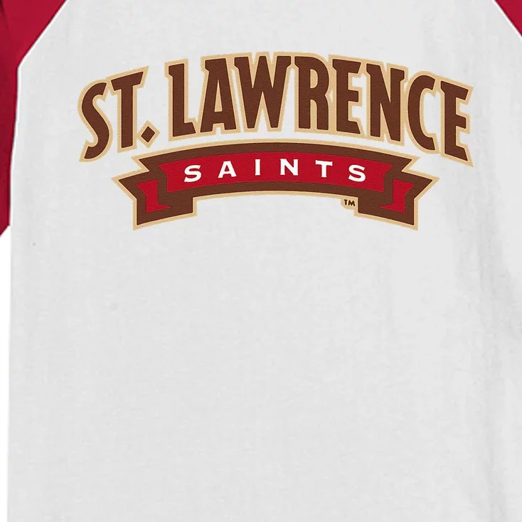 St. Lawrence University Saints Banner Mark Kids Colorblock Raglan Jersey