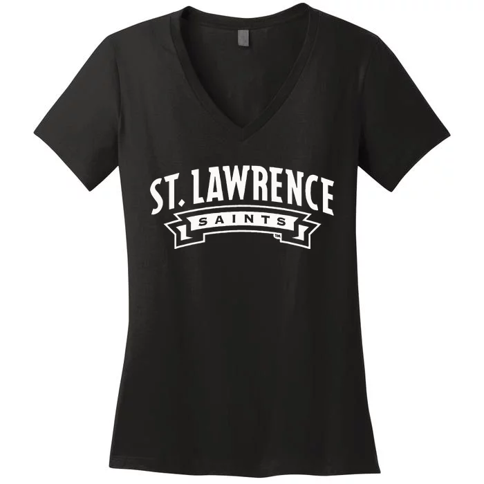 St. Lawrence University Saints SLU Word Mark Women's V-Neck T-Shirt