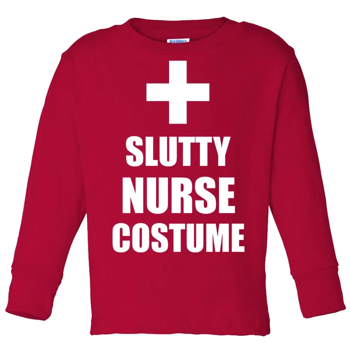 Slutty Nurse Costume Toddler Long Sleeve Shirt