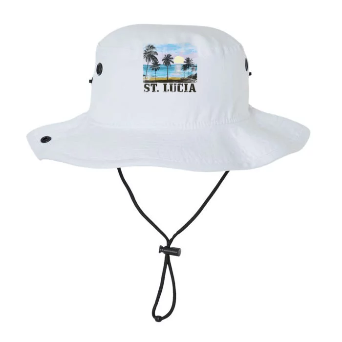 Saint Lucia Vintage Surfer Caribbean St Lucia Souvenir Gift Legacy Cool Fit Booney Bucket Hat