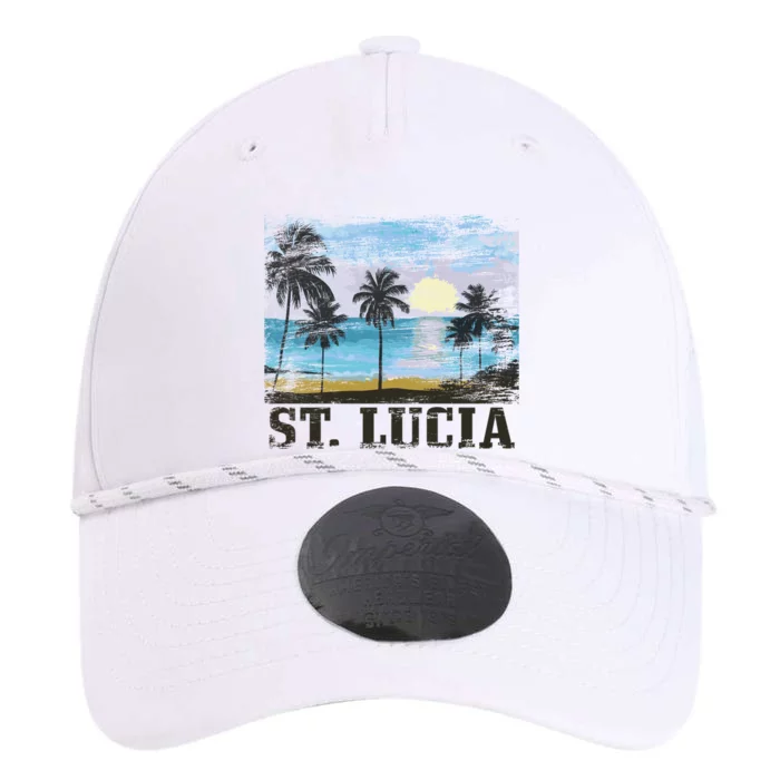 Saint Lucia Vintage Surfer Caribbean St Lucia Souvenir Gift Performance The Dyno Cap