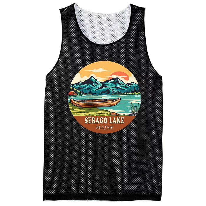 Sebago Lake Vintage Vacation Maine Mesh Reversible Basketball Jersey Tank