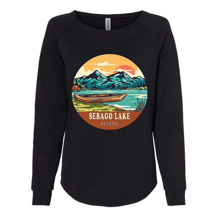 Sebago Lake Vintage Vacation Maine Womens California Wash Sweatshirt