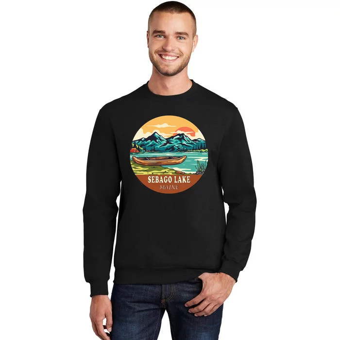 Sebago Lake Vintage Vacation Maine Tall Sweatshirt