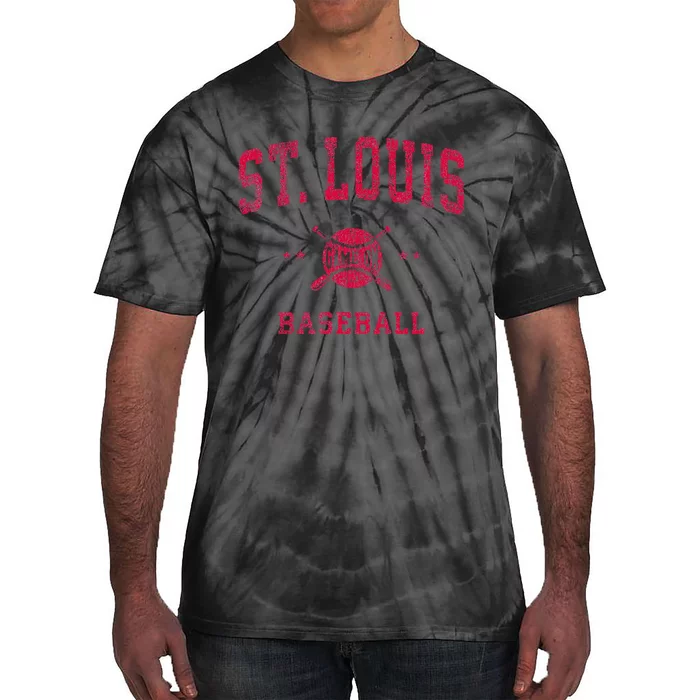 St Louis Vintage Baseball Throwback Tie-Dye T-Shirt