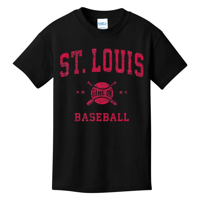 St Louis Vintage Baseball Throwback Kids T-Shirt