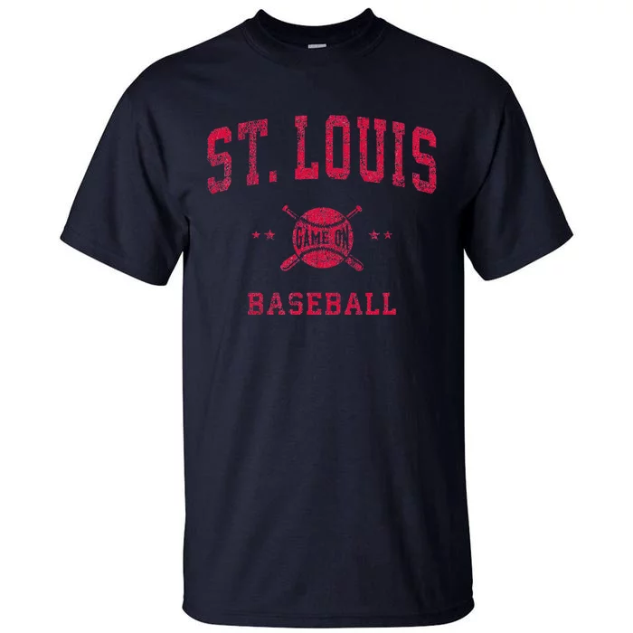 St Louis Vintage Baseball Throwback Retro Design Tall T-Shirt