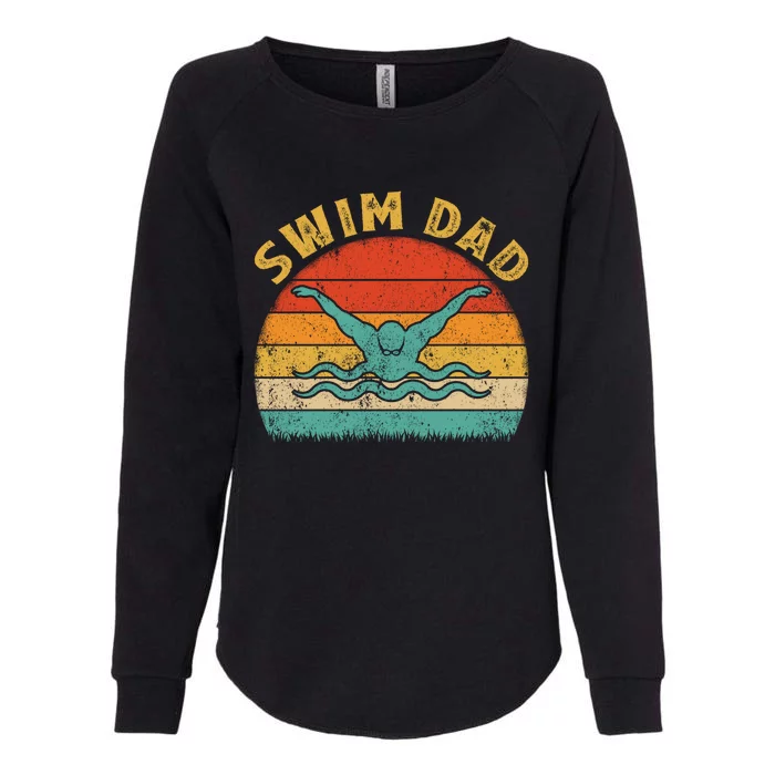 Swimming Lover Vintage Retro Swimmer Swim Dad Fathers Day Cute Gift Womens California Wash Sweatshirt