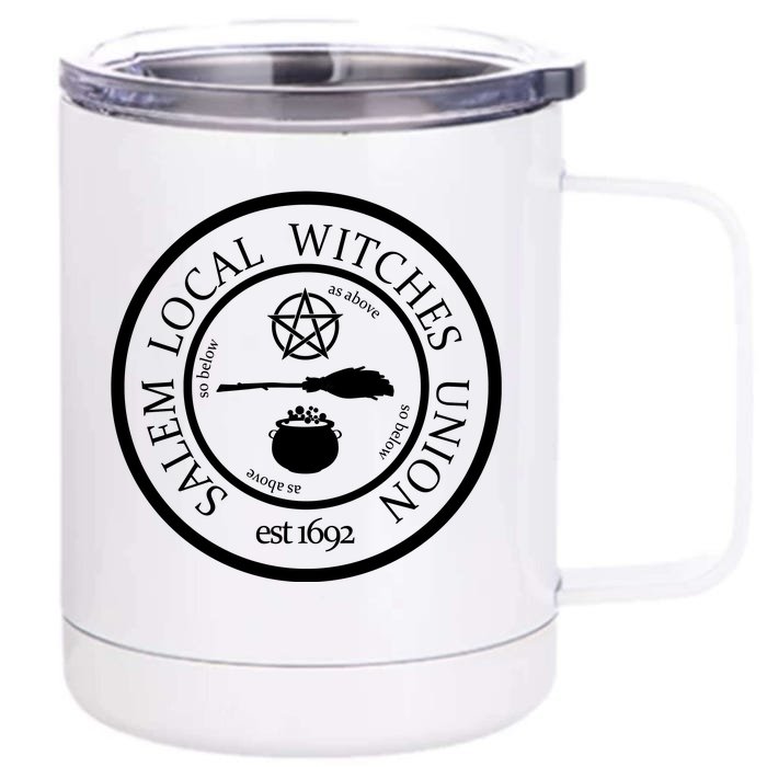 Salem Local Witches Union Front & Back 12oz Stainless Steel Tumbler Cup