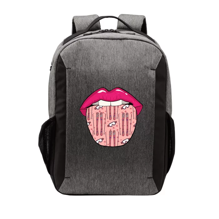 Skier Lips Winter Sports Gift Ski Skiing Cool Gift Vector Backpack