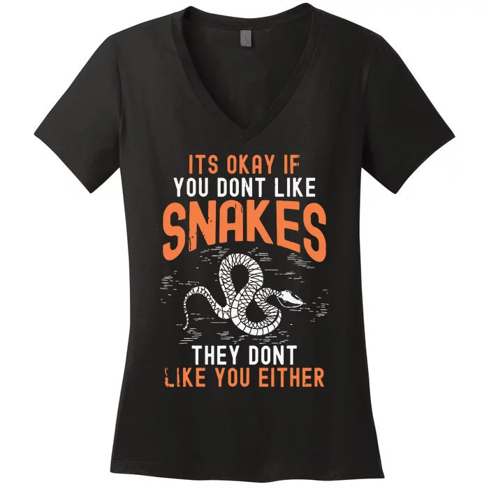 Snake Lovers Women Men Men Boy Girl Herpetology Women's V-Neck T-Shirt